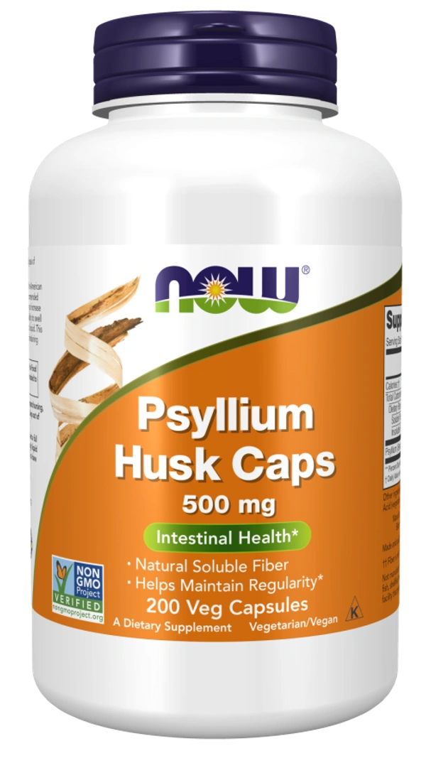 Now Psyllium Husk 500 mg - 200 Veg Capsules