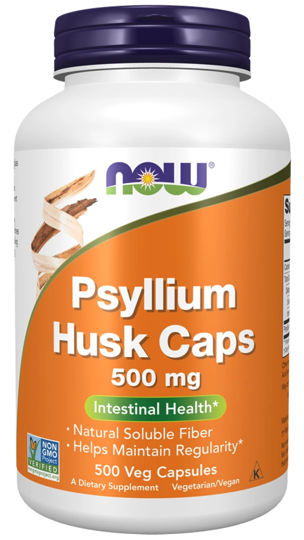 Now Psyllium Husk 500 mg - 500 Veg Capsules