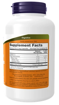 Now Psyllium Husk 500 mg - 500 Veg Capsules