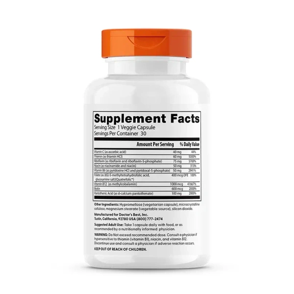 Doctor's best Fully Active B Complex - 30 Veggie Caps