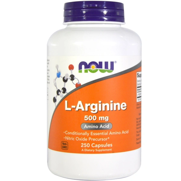 Now L-Arginine 500mg - 250 Veg Capsules