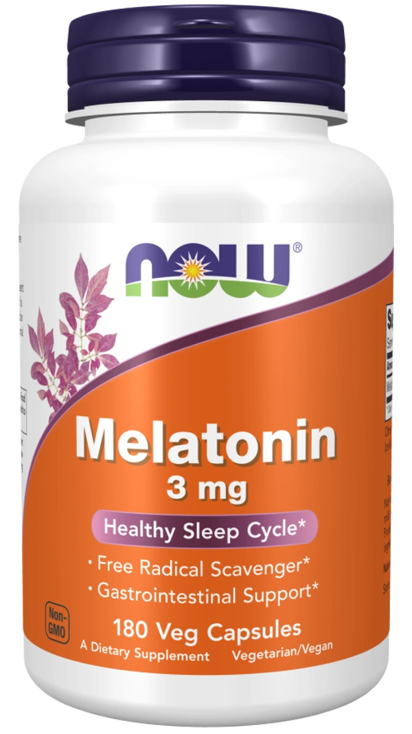 Now Melatonin 3 mg - 180 Veg Capsules