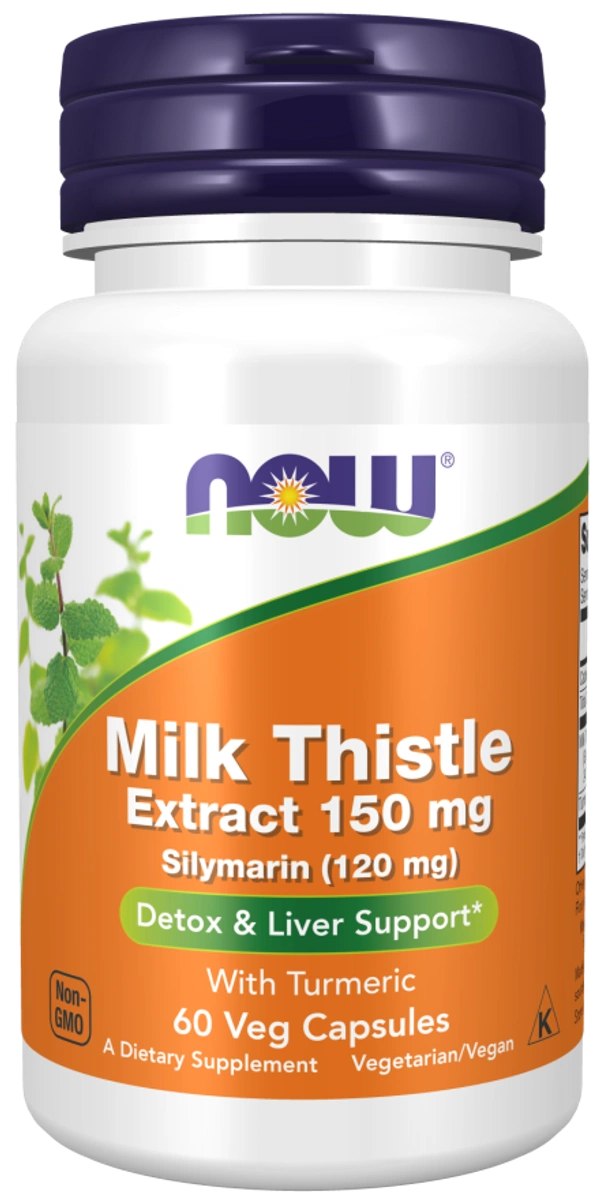 Now Milk Thistle Extract 150 mg Silymarin - 60 Veg Capsules, NA
