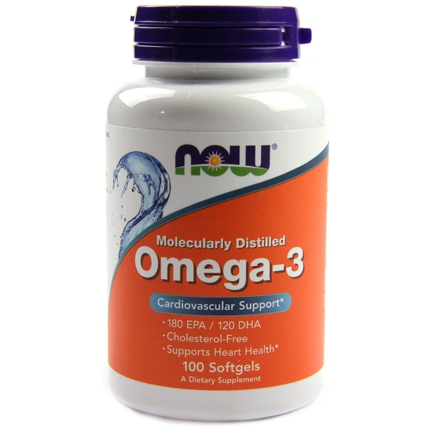 Now Omega 3 Molecularly Distilled - 100 Softgels