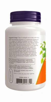 Now Saw Palmetto Extract 160 gm - 90 Softgels