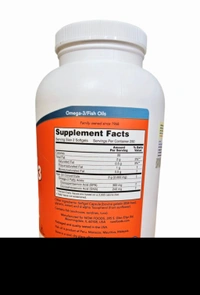 Now Omega-3 Fish Oil, Molecularly Distilled 500 Softgels