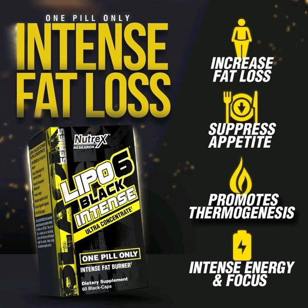 Nutrex Research LIPO-6 Black intense Old Packing - 60 Capsules