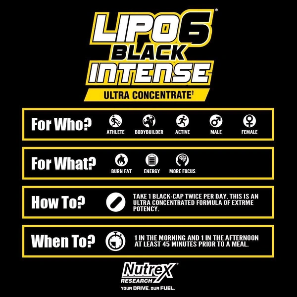 Nutrex Research LIPO-6 Black intense Old Packing - 60 Capsules
