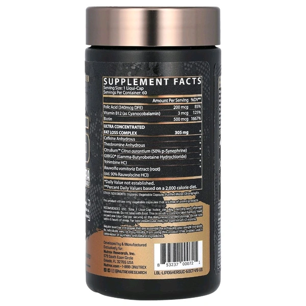 Nutrex Research LIPO-6 Hers Ultra Concentrate 60 Liqui-Caps