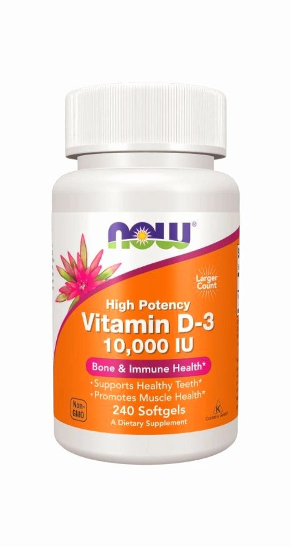 Now Vitamin D-3 10,000 IU- - 240 Softgels