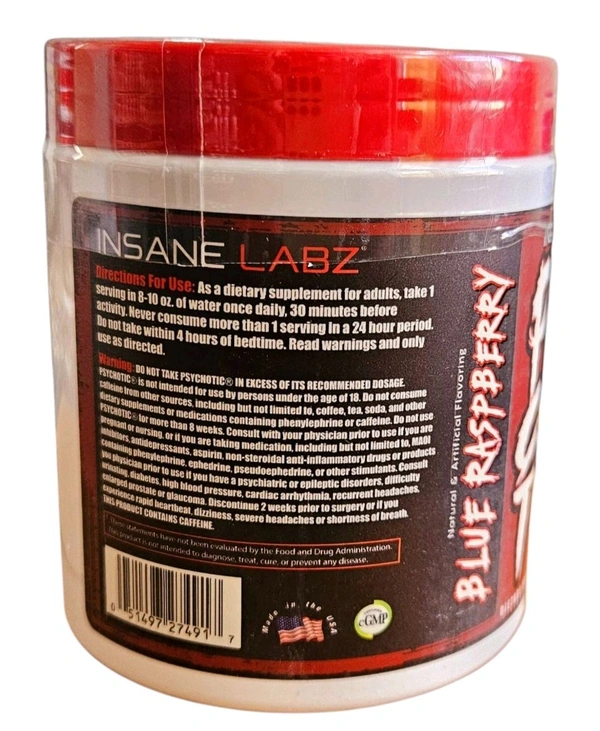 Insane Labz Psychotic - 35 servings, Blue Raspberry