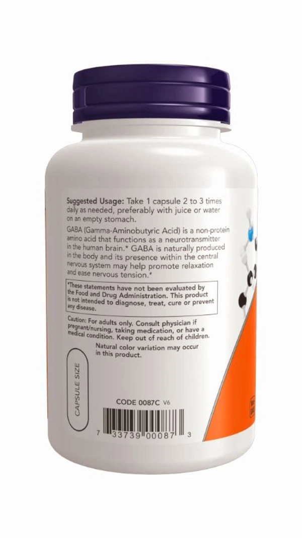 Now GABA 500 mg - 100 Veg Capsules
