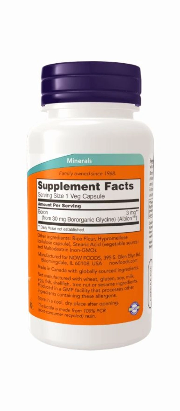 Now Boron 3 mg - 250 Veg Capsules