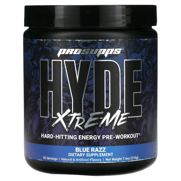 ProSupps Hyde Xtreme, Hard-Hitting Energy Pre Workout - (210 g), Blue Razz