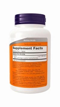 Now L-Lysine, Double Strength 1000 mg Tablets - 100 Tablets