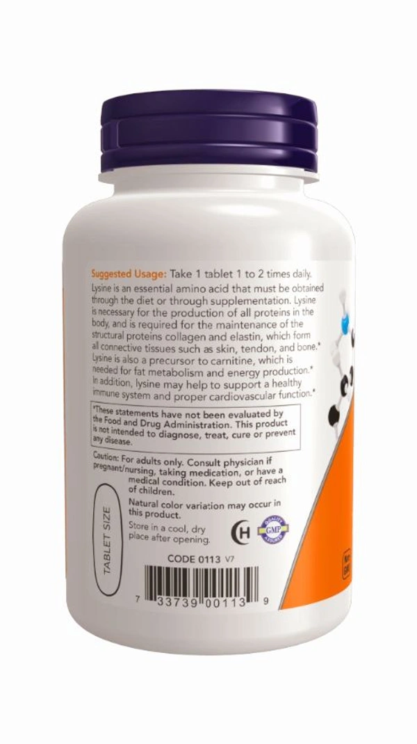 Now L-Lysine, Double Strength 1000 mg Tablets - 100 Tablets