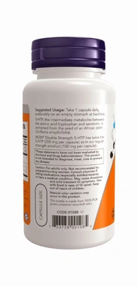 Now 5-HTP, Double Strength 200 mg Veg Capsules - 60