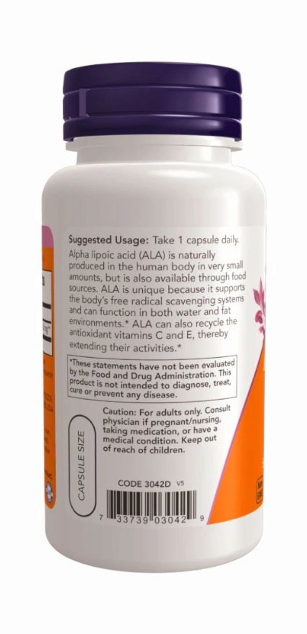 Now Alpha Lipoic Acid 250 mg - 60 Veg Capsules
