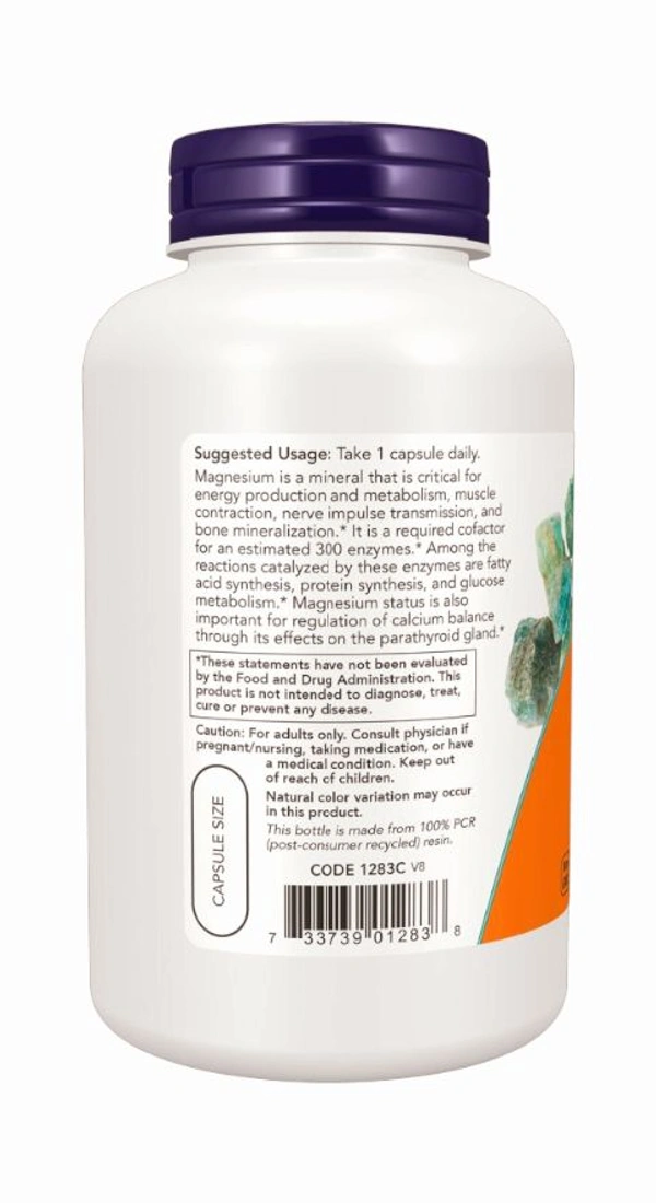 Now Magnesium Caps 400 mg - 180 Veg Capsules