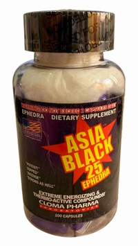 Cloma Pharma Asia Black 25 Ephedra - 100 Cápsulas