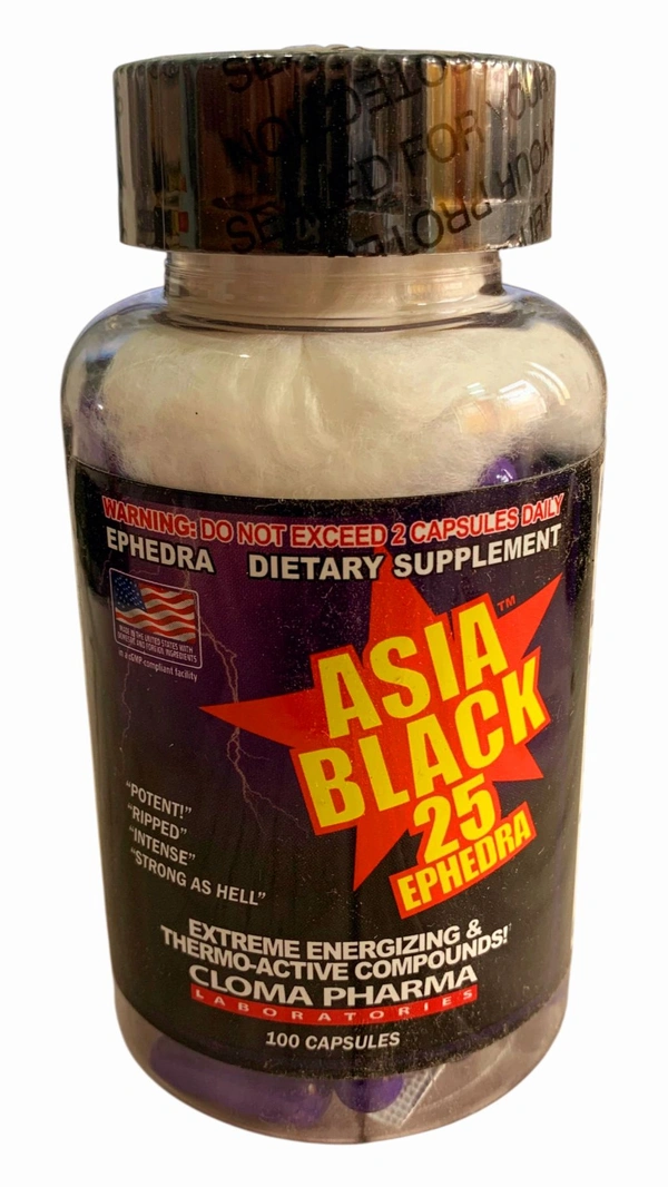 Cloma Pharma Asia Black 25 Ephedra - 100 Cápsulas