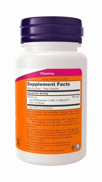 Now MK-7 Vitamin K-2 Extra Strength 300 mcg - 60 Veg Capsules