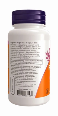Now Resveratrol 200 mg - 60 Veg Capsules