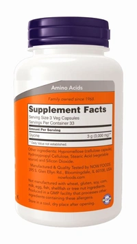 Now Glycine 1000 mg - 100 Veg Capsules