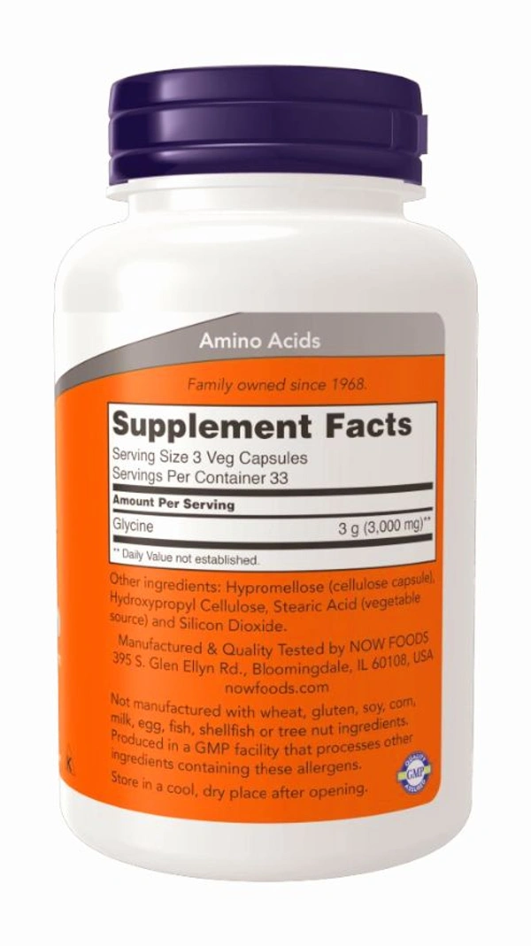 Now Glycine 1000 mg - 100 Veg Capsules