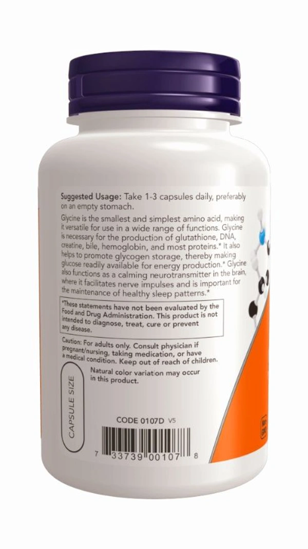 Now Glycine 1000 mg - 100 Veg Capsules