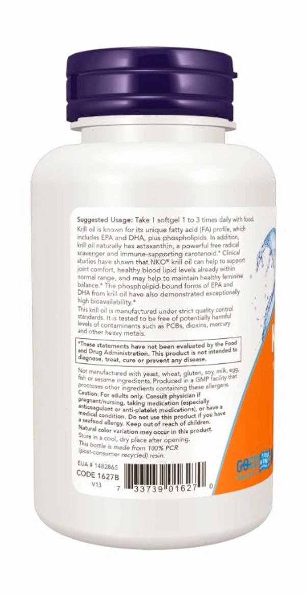 Now Krill 1000, Double Strength 1000 mg - 60 Softgels