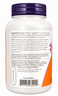 Now DMAE 250 mg - 100 Veg Capsules