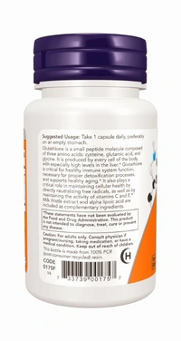 Now Glutathione 500 mg - 60 Veg Capsules