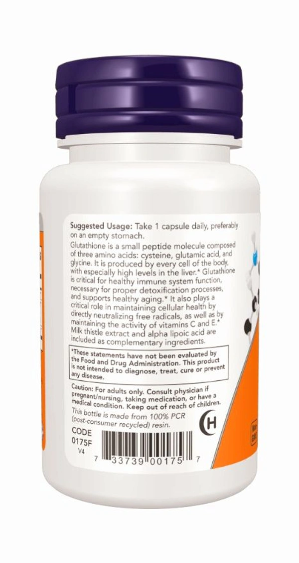 Now Glutathione 500 mg - 60 Veg Capsules