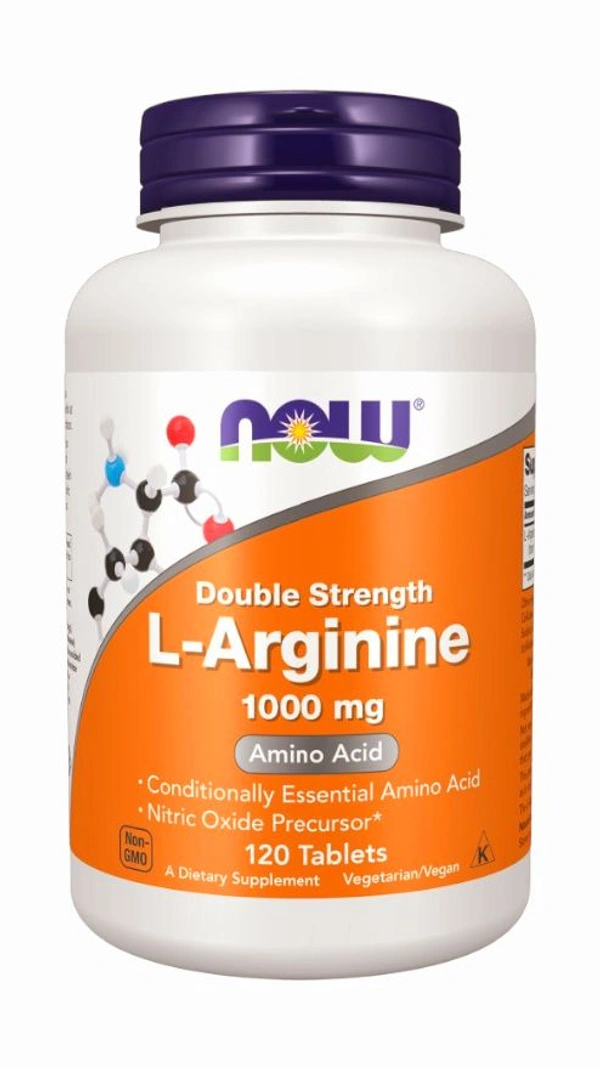 Now L-Arginine, Double Strength 1000 mg - 120 Tablets