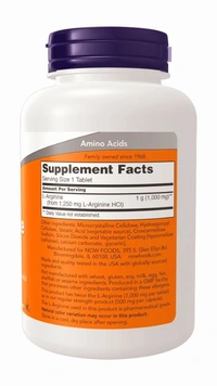 Now L-Arginine, Double Strength 1000 mg - 120 Tablets