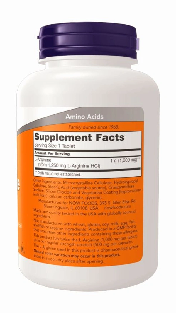 Now L-Arginine, Double Strength 1000 mg - 120 Tablets