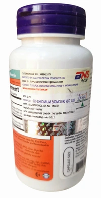 Now Tri-Chromium 500 mcg with Cinnamon - 90 Veg Capsules