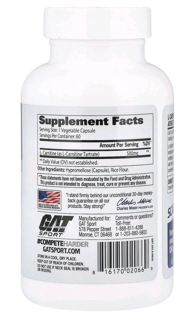 GAT Sport L-Carnitine - 60CAPS