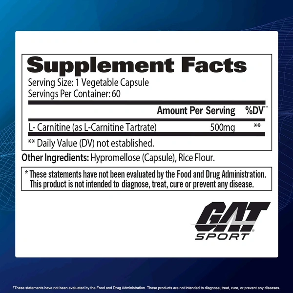 GAT Sport L-Carnitine - 60CAPS