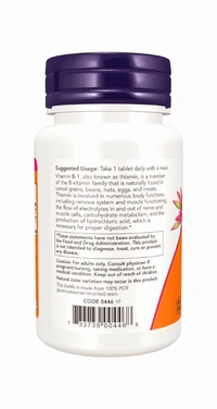 Now Vitamin B-1 100 mg - 100 Tablets