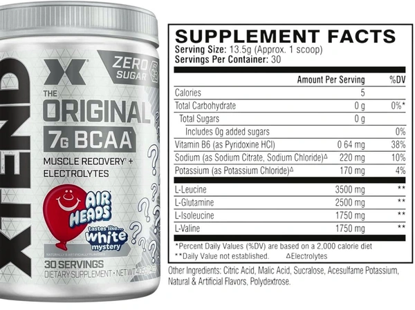Scivation XTEND Original BCAA - 30 servings, Airheads White Mystery
