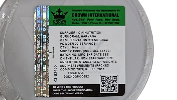 Scivation XTEND Original BCAA - 30 servings, Knockout Fruit Punch