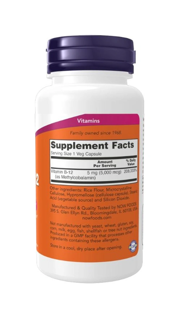 Now Methyl B-12 5000 mcg - 90 Veg Capsules