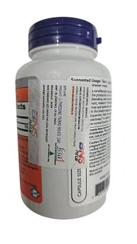 Now L-Tyrosine 750 mg, Extra Strength - 90 Veg Capsules