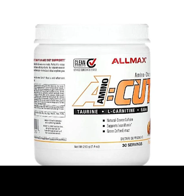 ALLMAX A:CUTS Amino-Charged Energy Drink, - 210g 30SERVINGS, Peach Mango