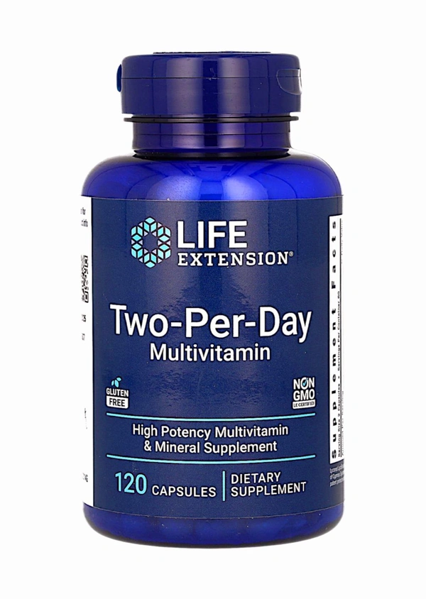 Life Extension
Two-Per-Day Multivitamin, - 120 Capsules
