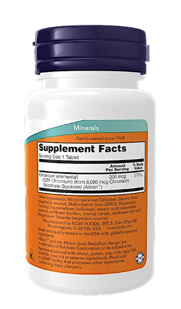 Now GTF Chromium 200 mcg - 250 Tablets