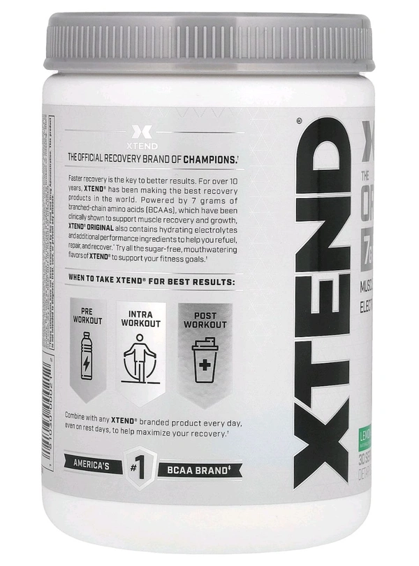 Scivation XTEND Original BCAA Powder 30 Servings - (405 g), LEMON LIME SQUEEZE
