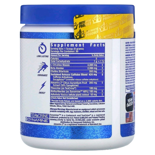 YEAH BUDDY 30 Servings - 270g, Strawberry Kiwi